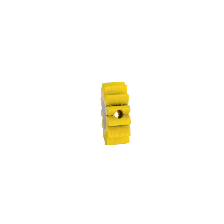 Wooden bead 22×8 mm Sunflower yellow-brown 1 pc.
