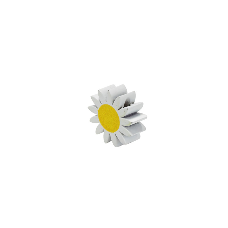 Wooden bead 21×8 mm Flower mix colors 1 pc.