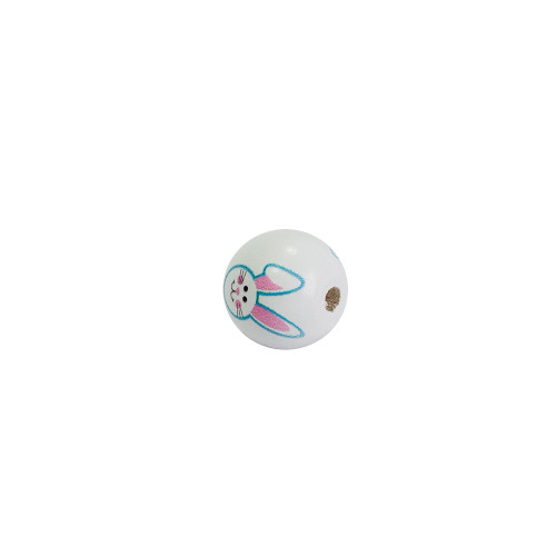Wooden round bead 16 mm Hare mix of colors 1 pc.