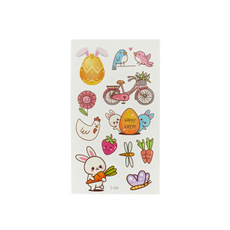 Temporary tattoos 12×6.8 cm Easter mix colors set #6 1 pc