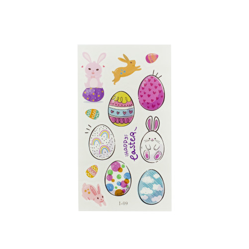 Tatuaże tymczasowe 12×6,8 cm Wielkanoc mix kolorów zestaw #9 1 szt