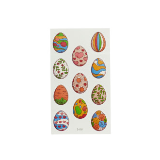 Temporary tattoos 12×6.8 cm Easter mix colors set #8 1 pc