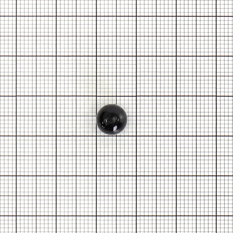Koralik plastikowy 7 mm czarny 1 szt
