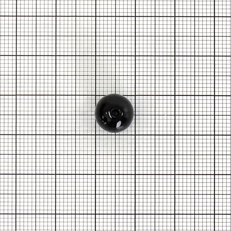 Plastic bead 9 mm black 1 pc.