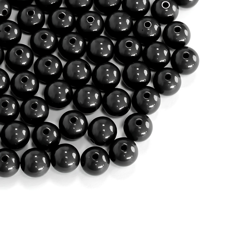 Koralik plastikowy 11 mm czarny 1 szt