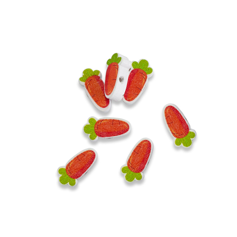 Wooden bead 20×10 mm Orange carrot 1 pc.
