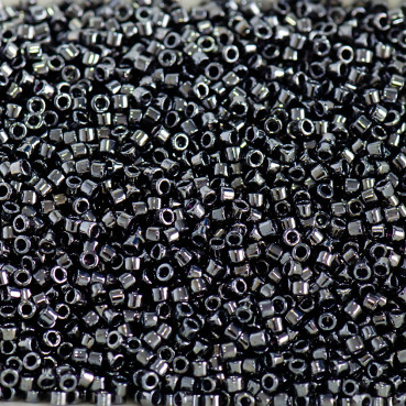 Japanese Miyuki Delica beads 11/0 DB-1 hematite pack of 5 g
