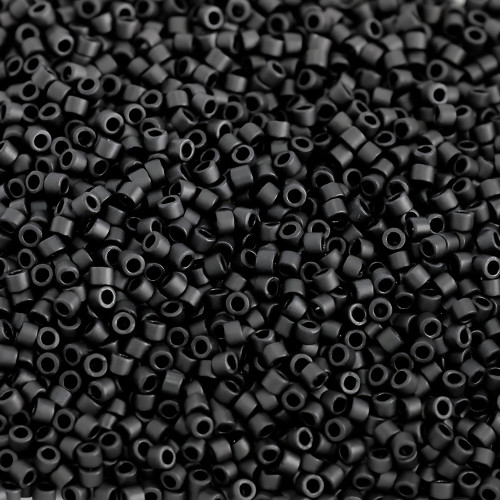 Japanese Miyuki Delica beads 11/0 DB-310 black matte pack of 5 g