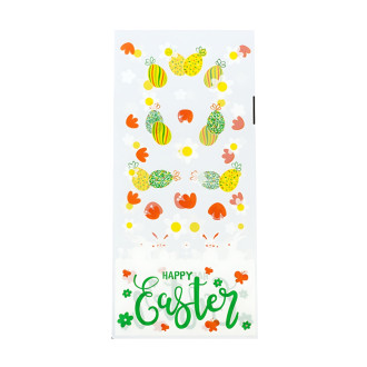 Worek polietylenowy z zapięciem 12,5×27 cm Wesołych Świąt Wielkanocnych pisanki