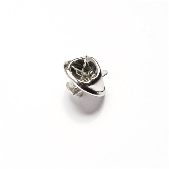 Base for badges 9×12 mm, 2 parts, cupronickel, 1 pc.