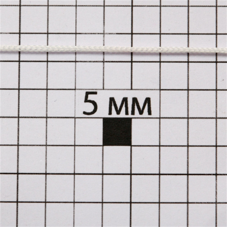 Sznurek poliestrowy 1 mm biały 1 metr