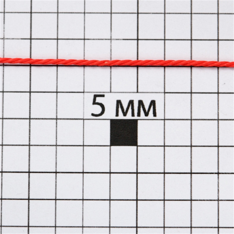 Sznurek poliestrowy tajwański 1 mm czerwony 1 metr