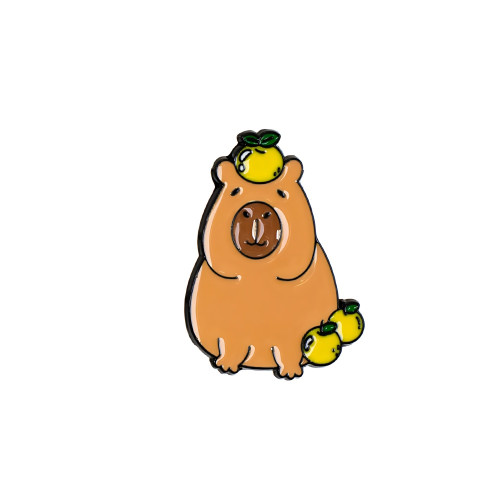 Metal pin badge Capybara 1 pc.