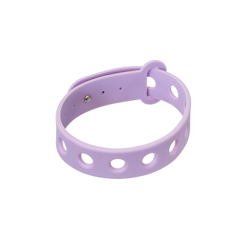 Silicone bracelet 21.5×1.5 cm purple 1 pc