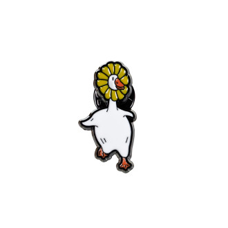 Metal pin badge Goose white 1 pc.