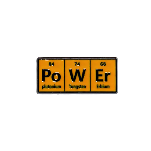 Значок пін металевий Power помаранчевий 1 шт