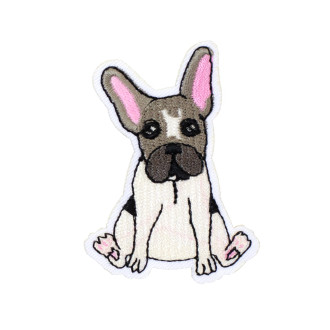 Fabric patch 70×50 mm Dog mix colors 1 pc.