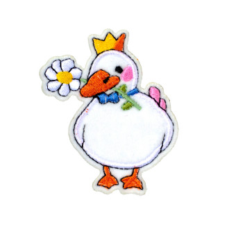 Fabric patch 55×70 mm White goose 1 pc.