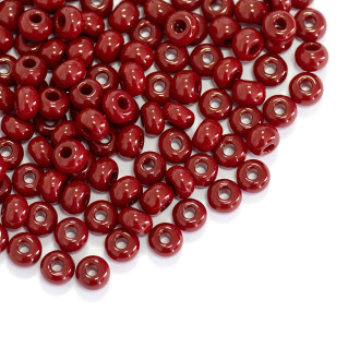 93310 czeskie koraliki Preciosa 6/0 bordowe 50 gr