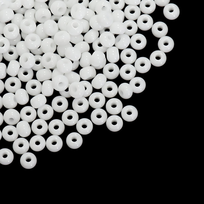 03050 Czech beads Preciosa 6/0 white 50g