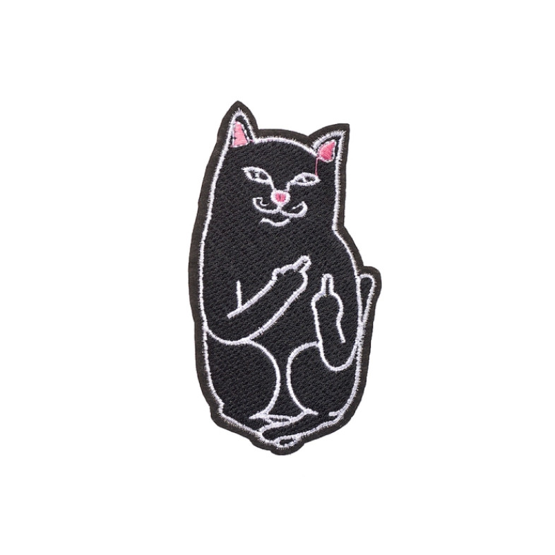 Тканинна нашивка 95 мм Кіт Lord Nermal чорний 1 шт