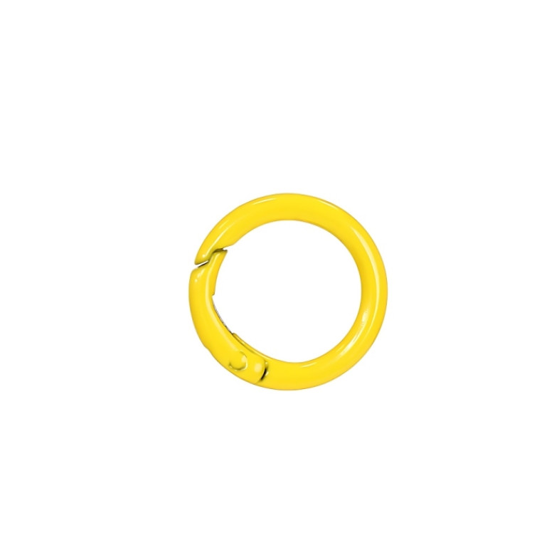 Decorative carabiner 26 mm Circle yellow 1 pc.