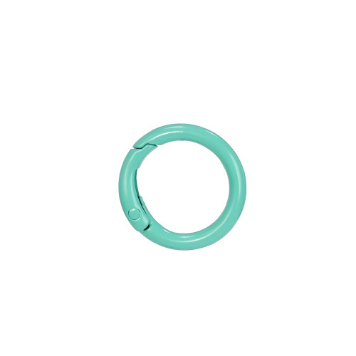 Decorative carabiner 26 mm Circle turquoise 1 pc