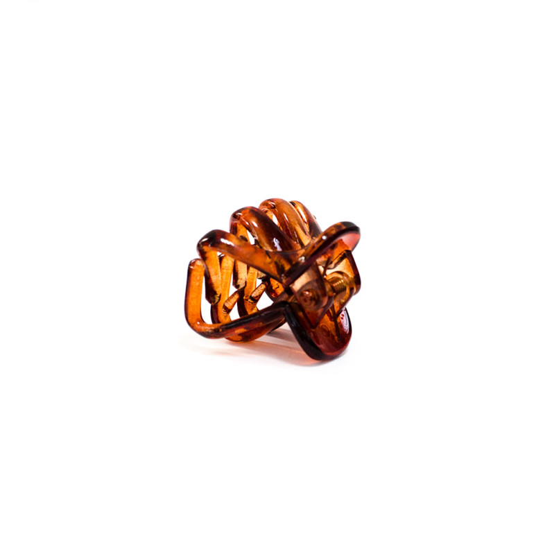 Spinka krab do włosów 30×20 mm czarno-czerwona 1 szt