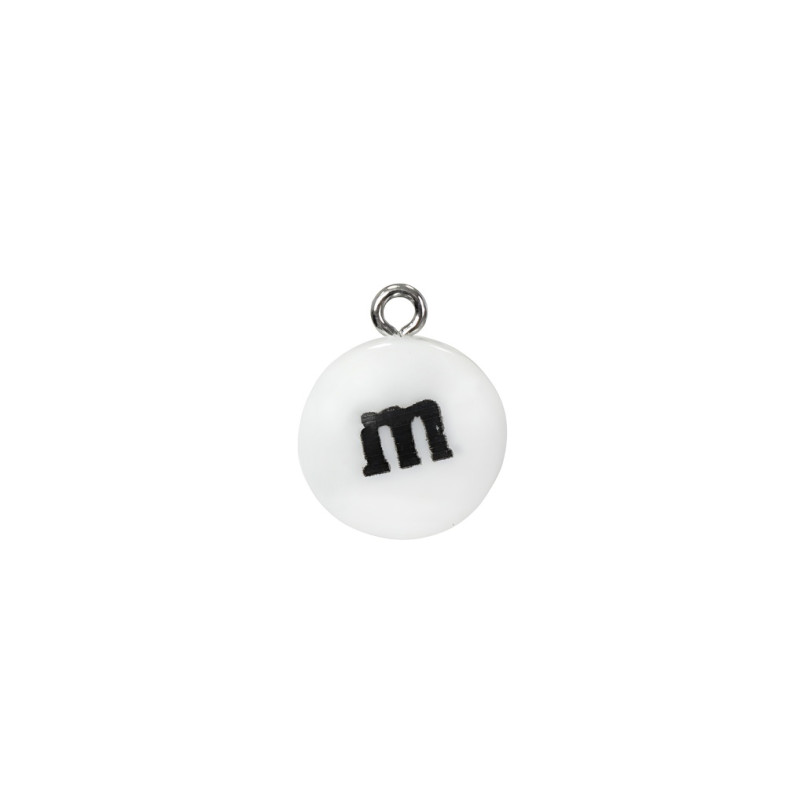 M&M's white plastic pendant 1 pc.