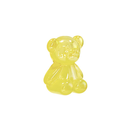Plastic bead 19×16 mm Bear yellow 1 pc.