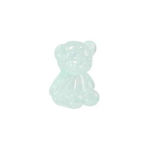 Plastic bead 19×16 mm Bear blue 1 pc.