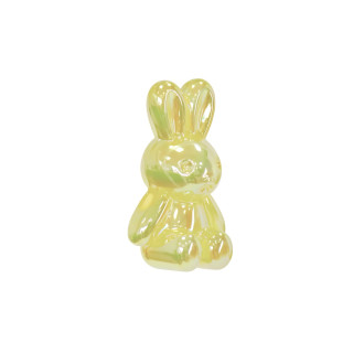 Koralik plastikowy 25×15 mm Króliczek żółta 1 szt