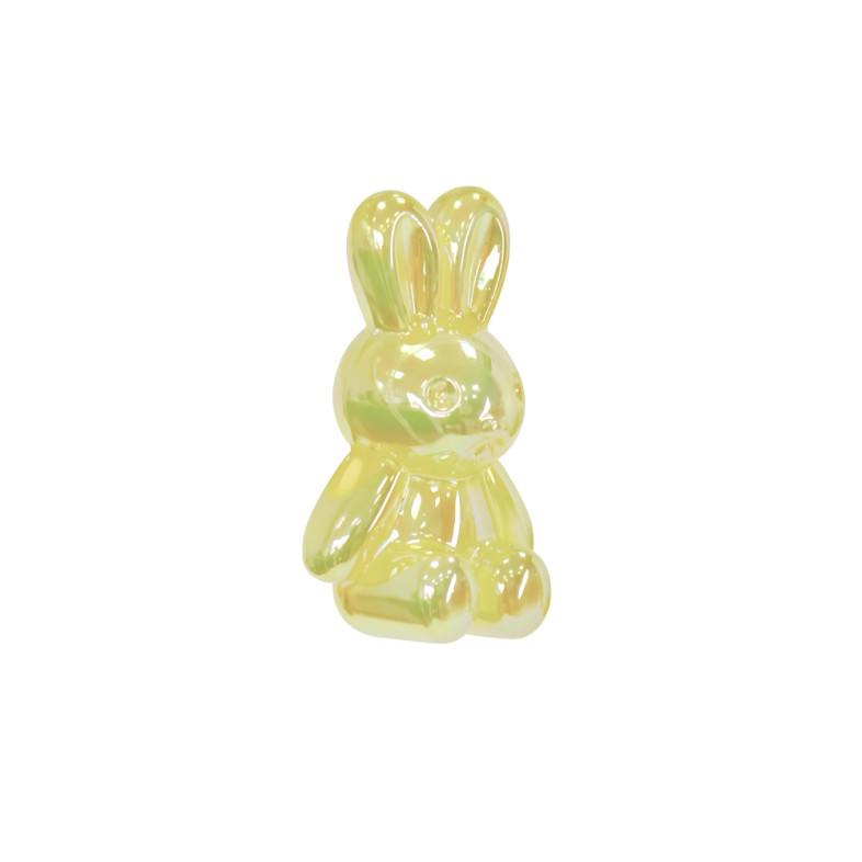 Koralik plastikowy 25×15 mm Króliczek żółta 1 szt