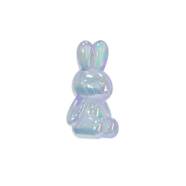 Plastic bead 25×15 mm Bunny blue 1 pc.