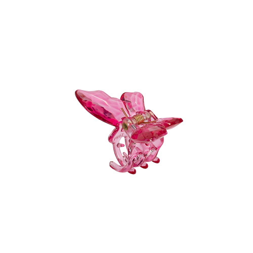 Crab hair clip 45×26 mm Butterfly raspberry 1 pc