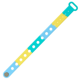 Silicone bracelet 21.5×1.5 cm mix of colors 1 pc.