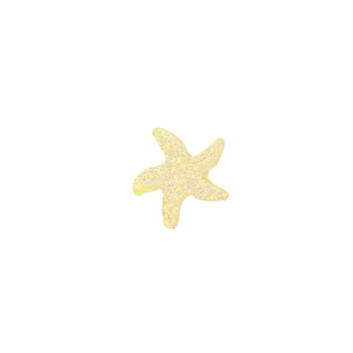 Decorative adhesive element Star pearl yellow