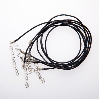 Ready-made cotton jewelry base 45 cm black 17237 1 pc