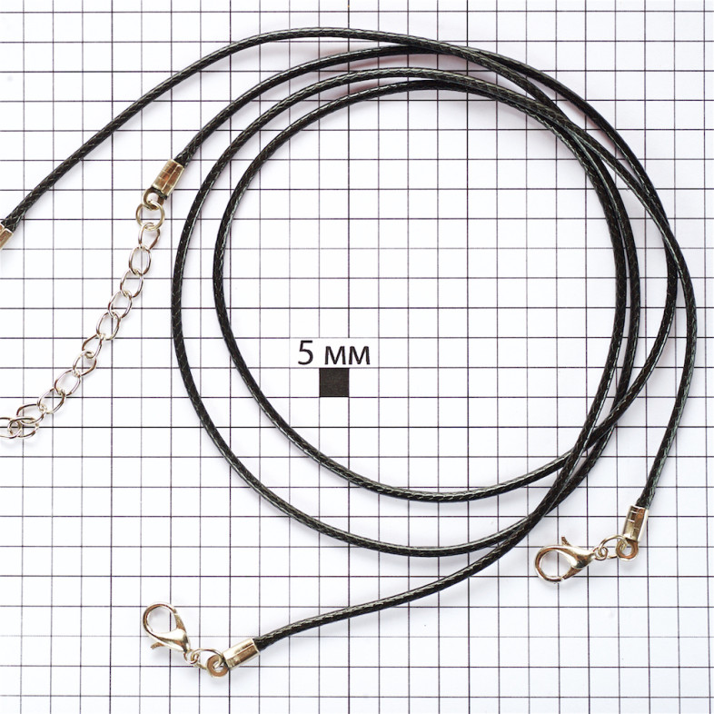 Ready-made base for jewelry made of polyester 45 cm black 1 pc