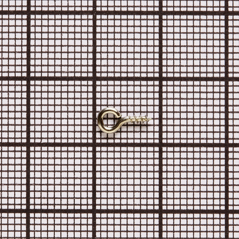 Jewelry stud with notch (screw with eye) 8 mm cupronickel 1 pc.