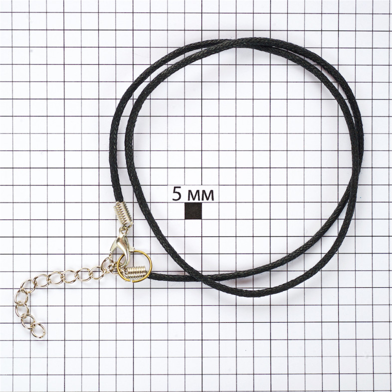 Ready-made cotton base for jewelry 45 cm black 43049 1 pc