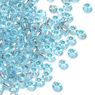 78134 Czech Preciosa beads 10/0 with silver center blue 5g