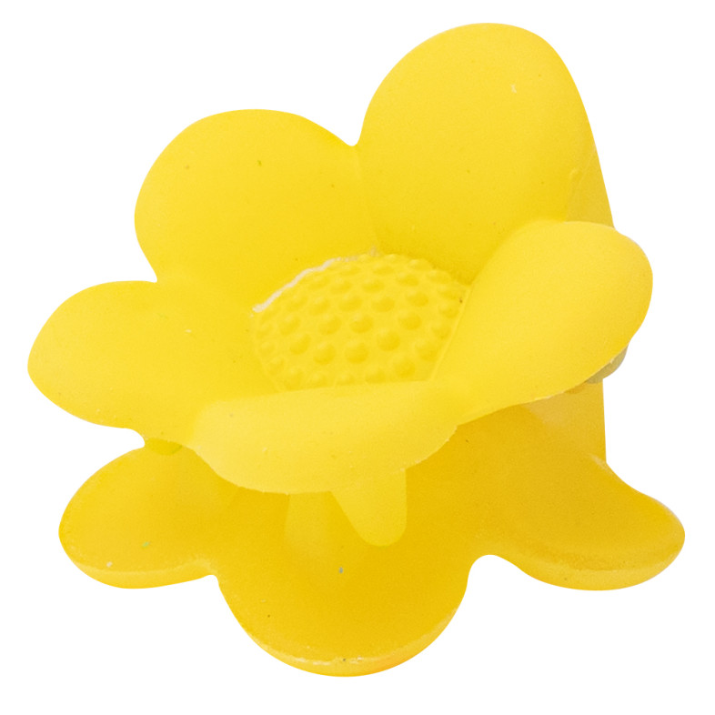 Hair clip 43×43 mm star yellow 1 pc