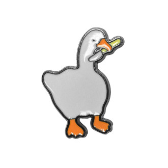 Metal pin badge Goose with knife 1 pc.