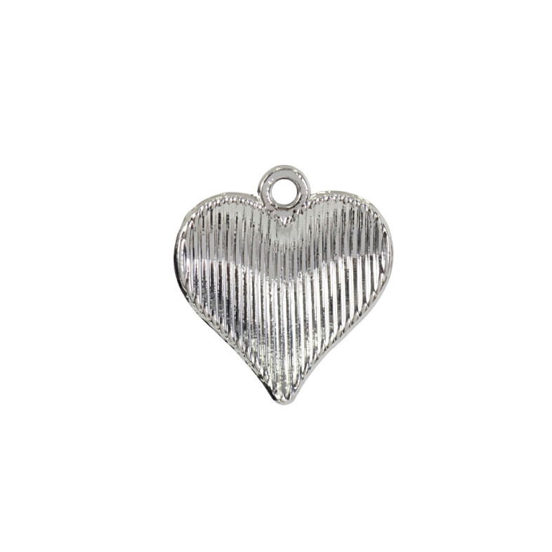 Metal pendant with enamel Heart cupronickel 1 pc