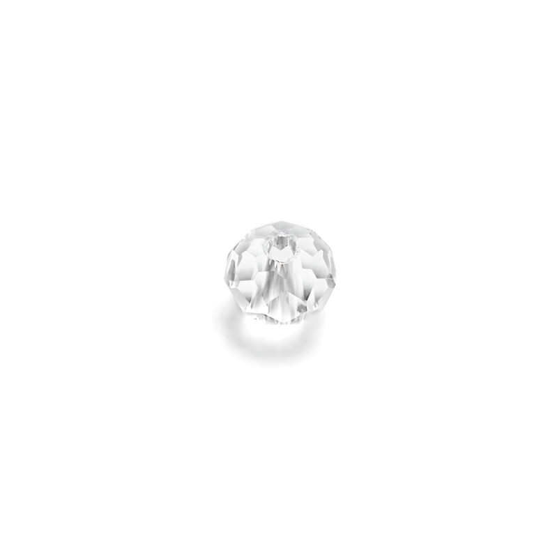 Koralik kryształowy rondelle 4 mm przezroczysty 1 szt