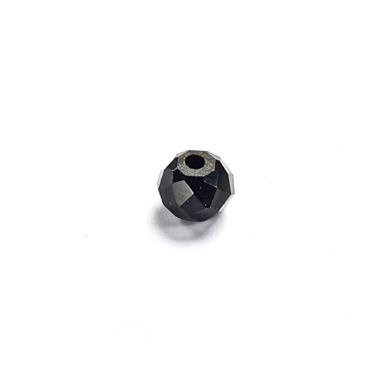 Koralik kryształowy rondelle 4 mm czarny 1 szt