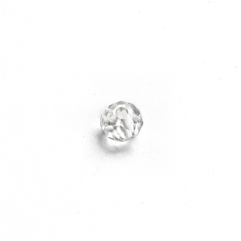 Koralik kryształowy rondelle 3 mm przezroczysty 1 szt