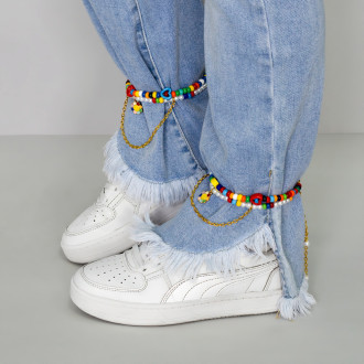 Bracelets (pair) of ceramic beads for feet No. 1
