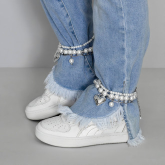 Bracelets (pair) made of plastic beads and pendants for legs No. 4